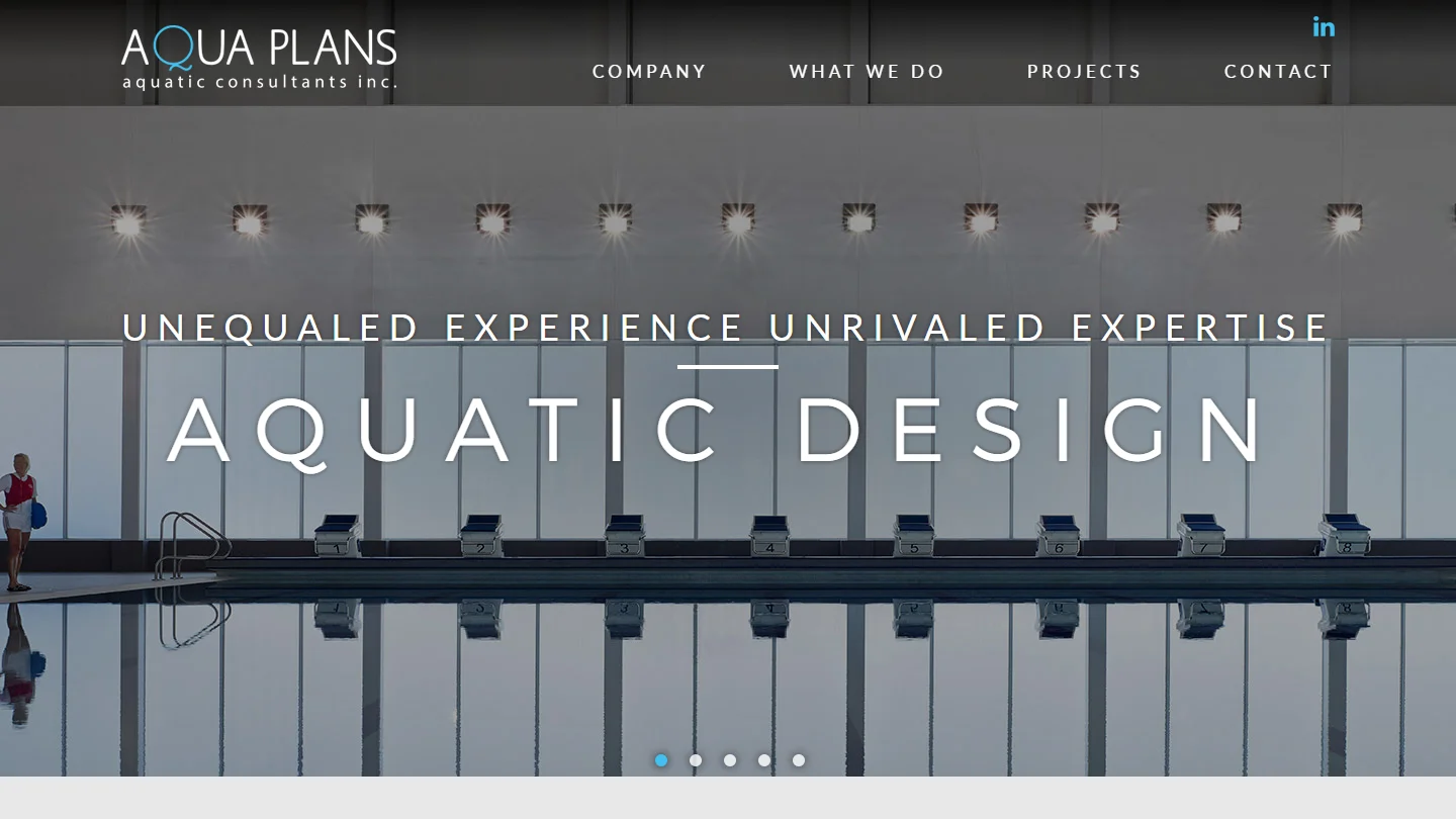 Aqua Plans' Homepage Screenshot